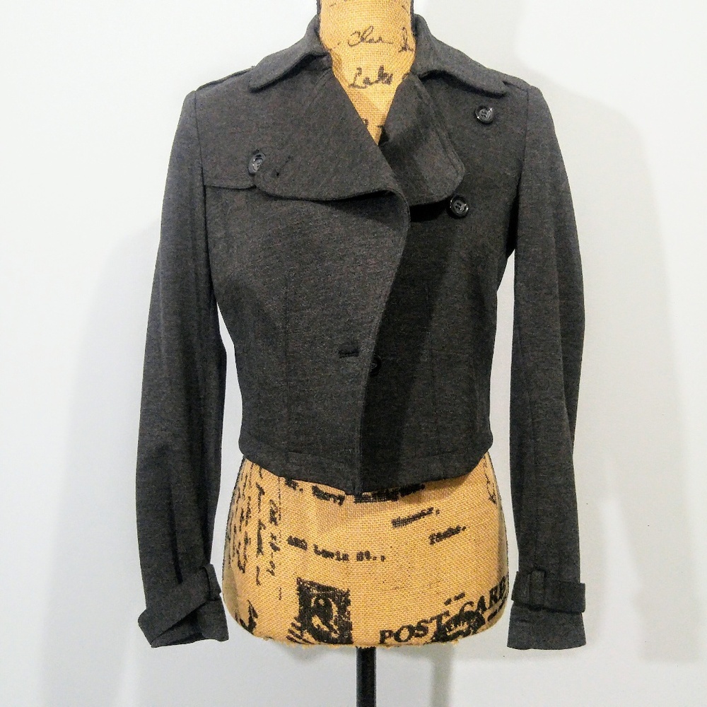 Kenneth Cole Cropped Double Breasted Jacket XS Pet